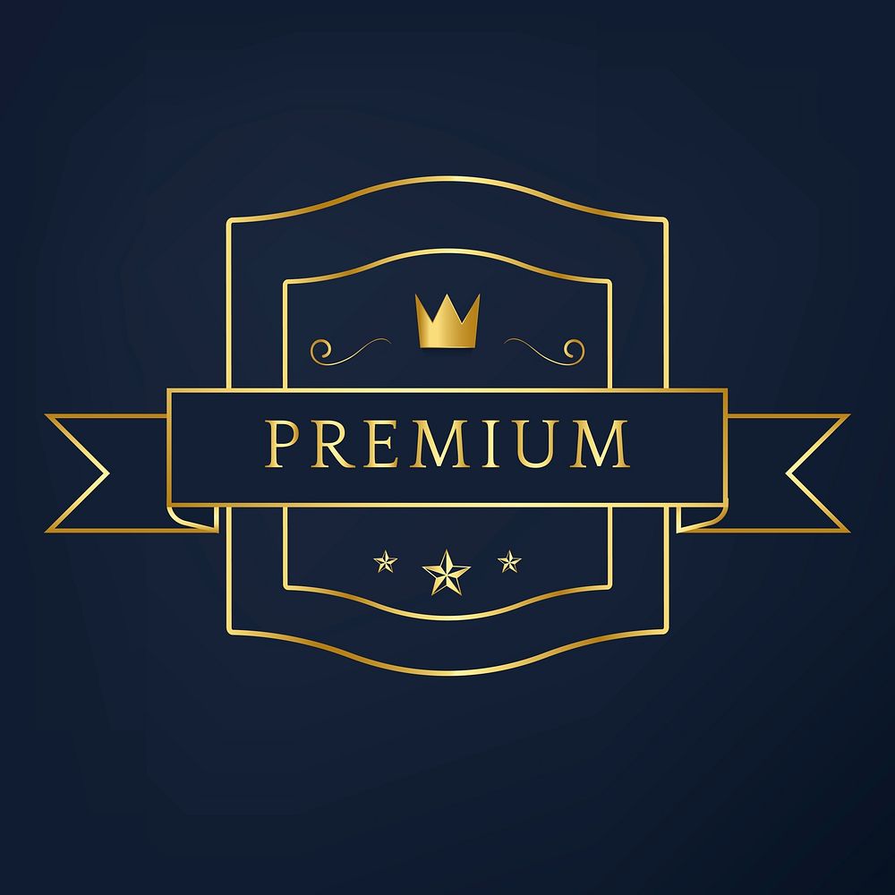 Premium collection badge design vector