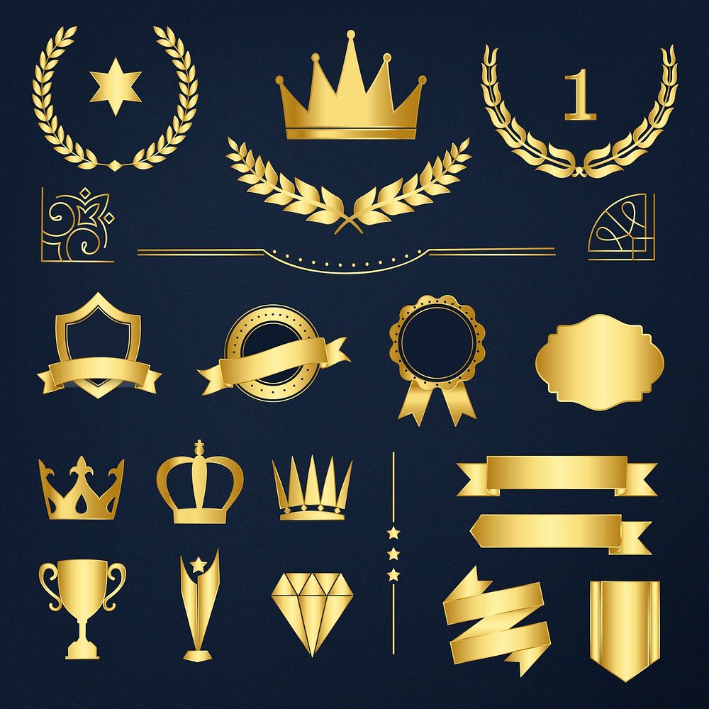Set of premium badges and banners vector