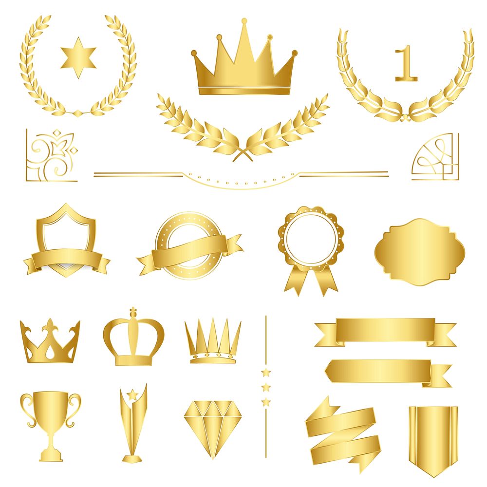 Set of premium badges and banners vector
