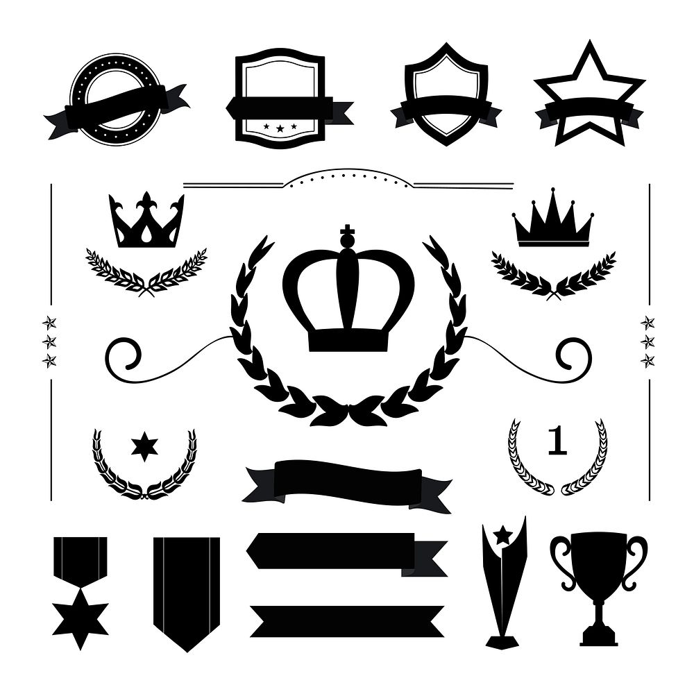 Premium quality badge and banner collection vectors