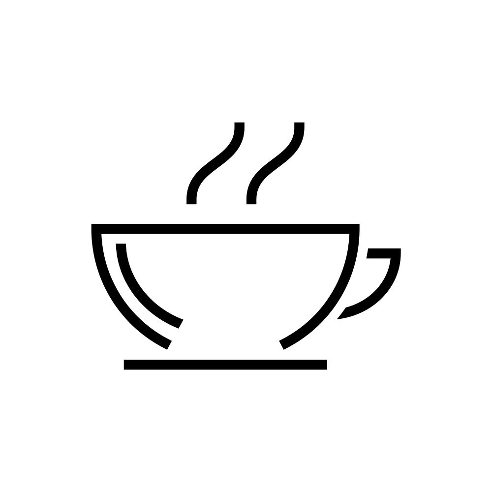 Hot coffee shop icon vector