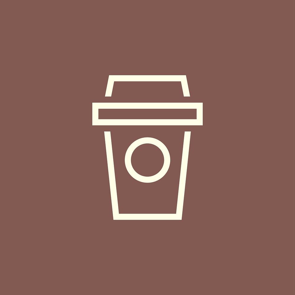 Take out coffee icon vector