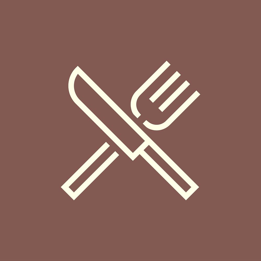 Fork and knife restaurant icon vector