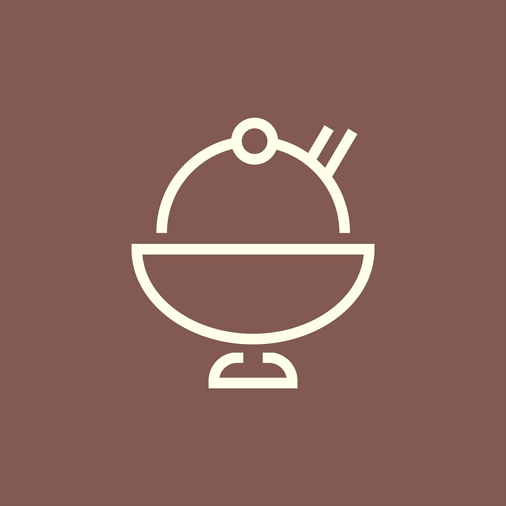 Bingsu korean dessert icon vector