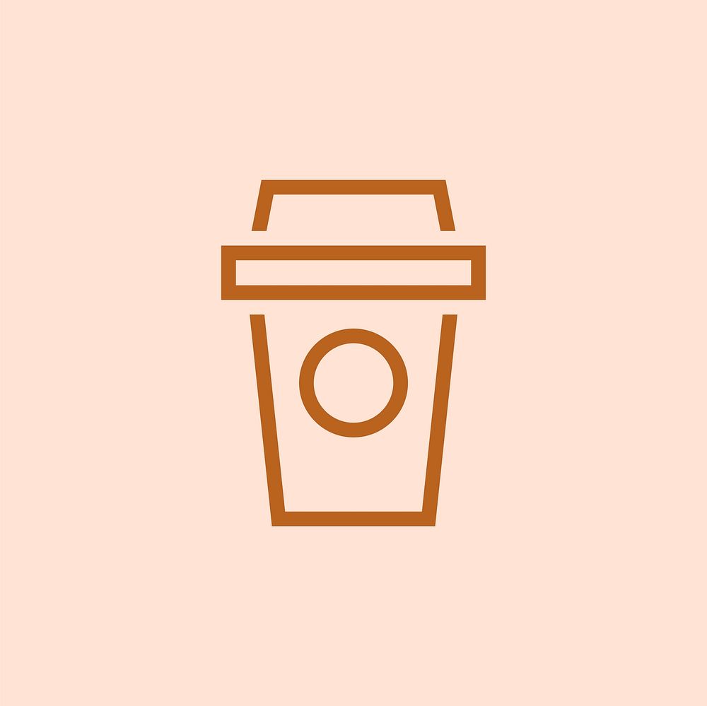 Take out coffee icon vector