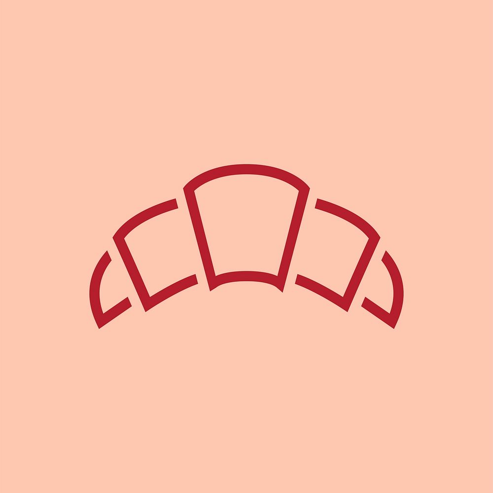 Croissant and bakery icon vector
