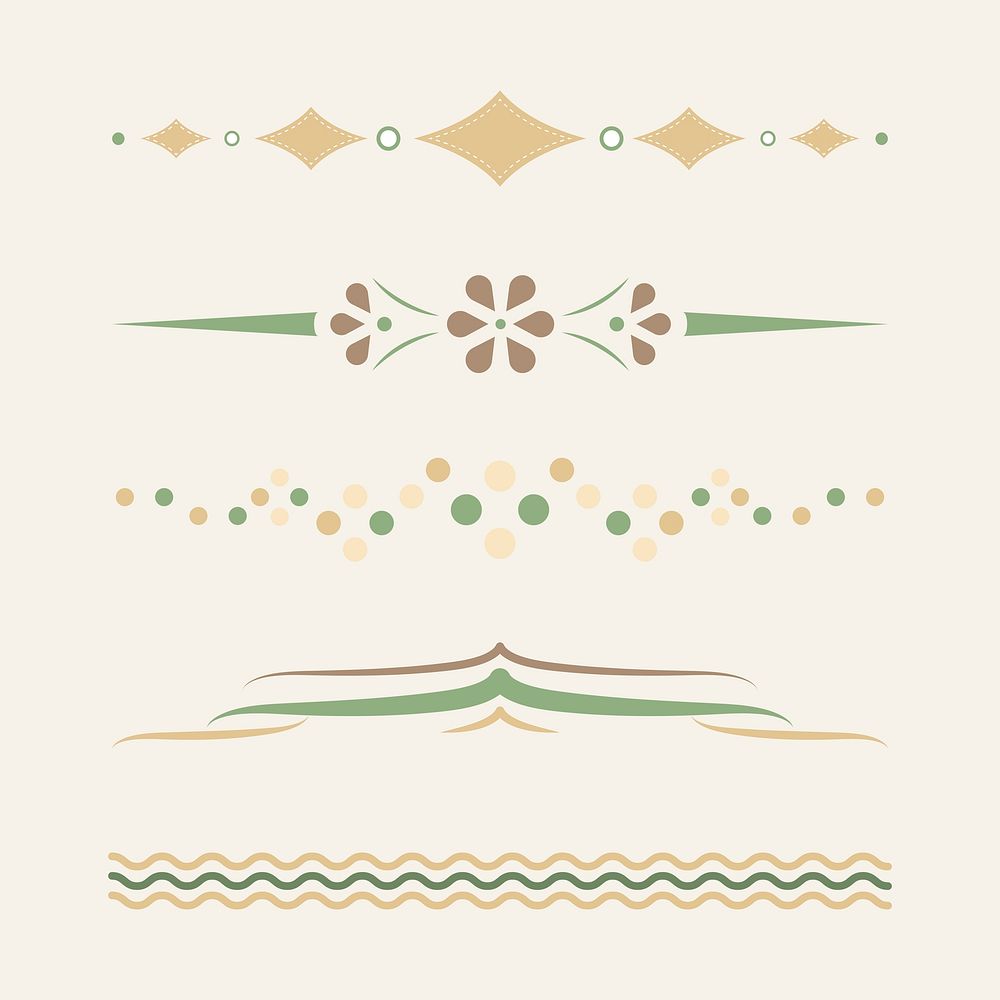 Pastel dividers design collection vector