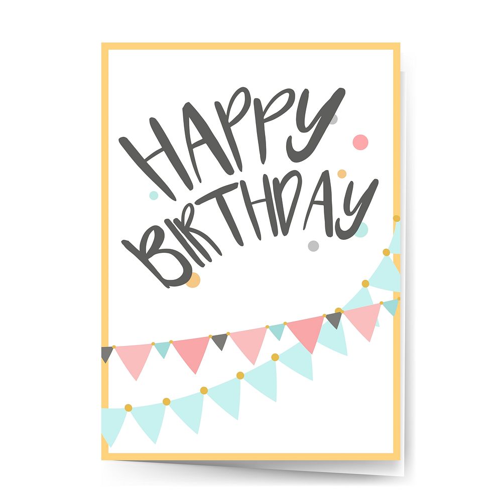 Happy birthday card design vector