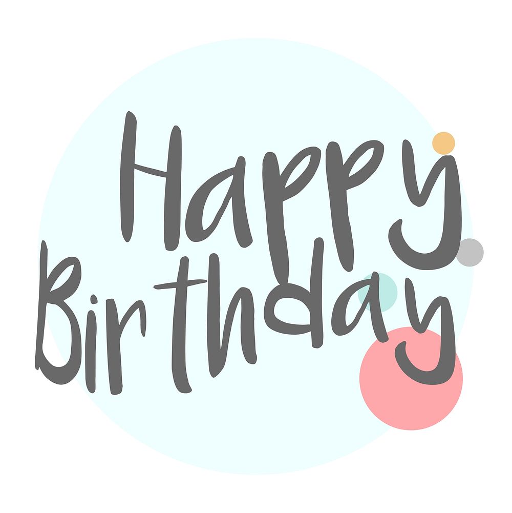 Happy birthday typography design vector