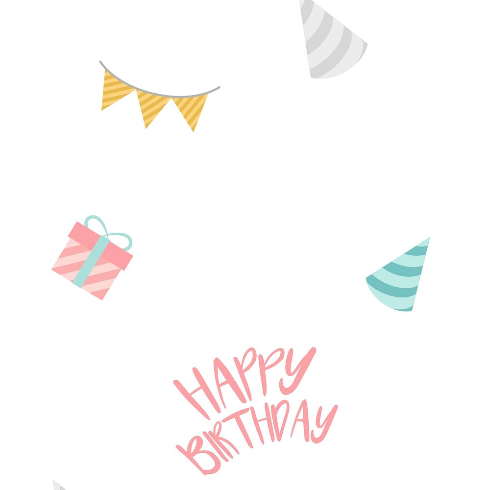 Happy birthday decoration design vector