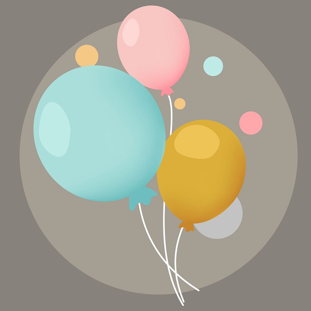 Colorful festive balloons design vectors