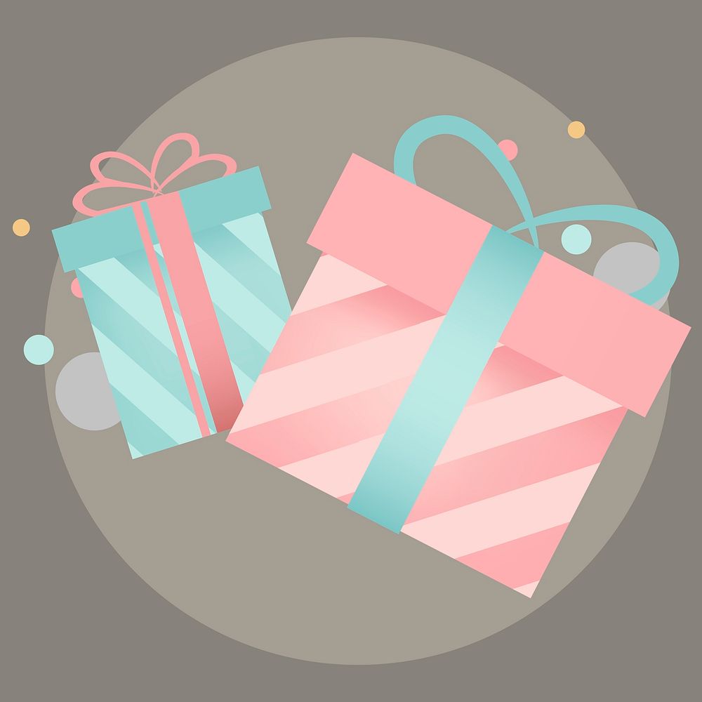 Colorful gift box design vector