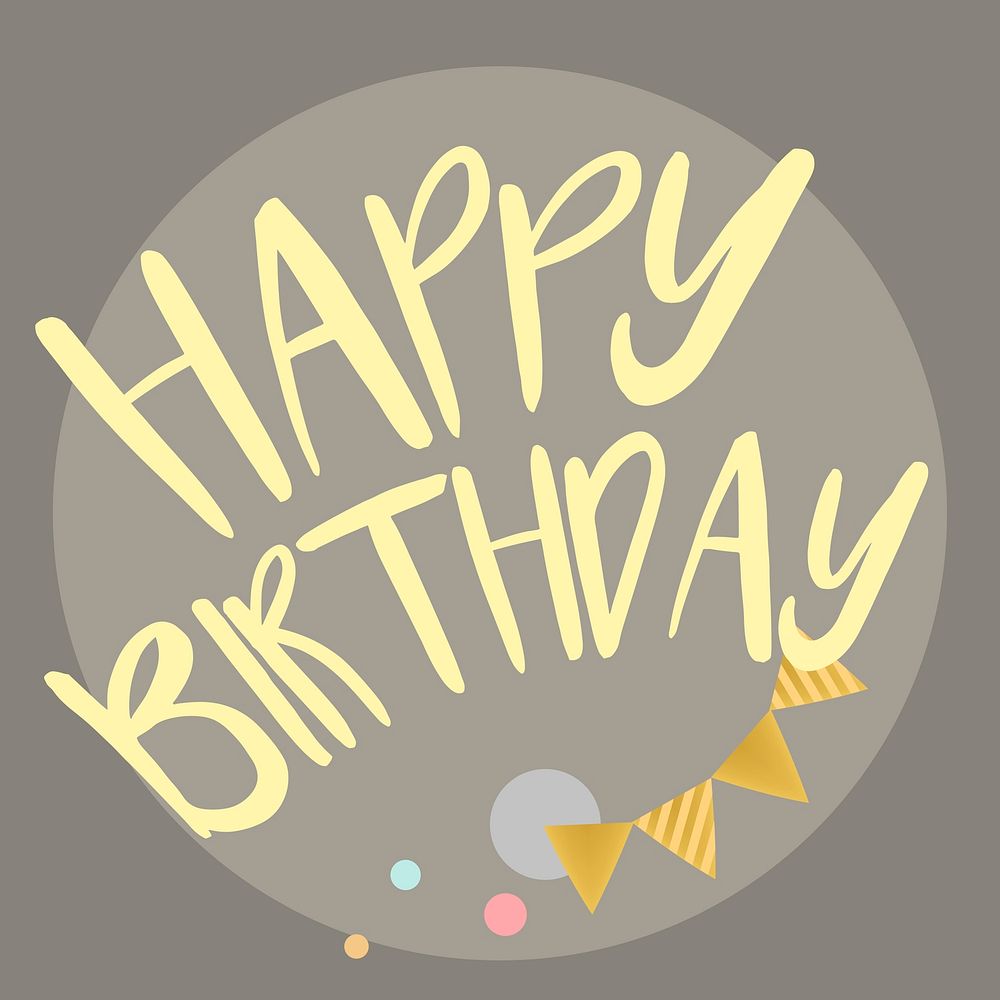 Happy birthday typography design vector