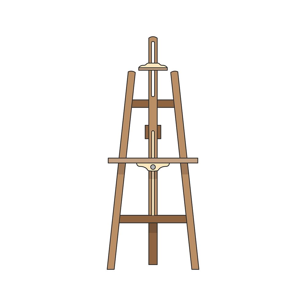 Canvas stand or an easel illustration