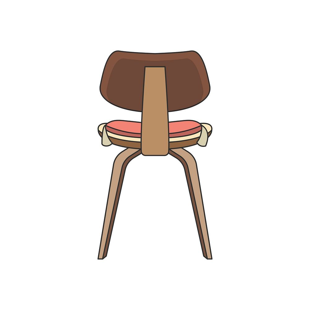 Illustration of the back of a chair