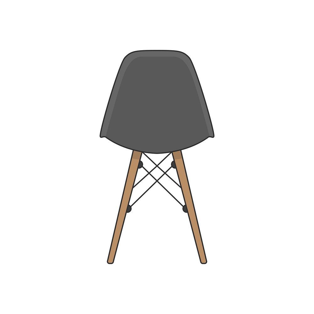 Illustration of the back of a chair