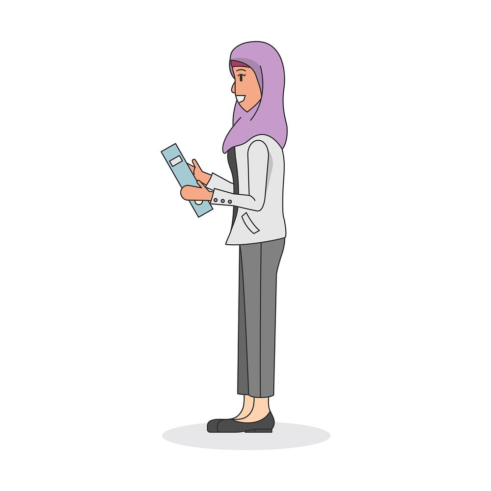 Illustration of a woman wearing a hijab