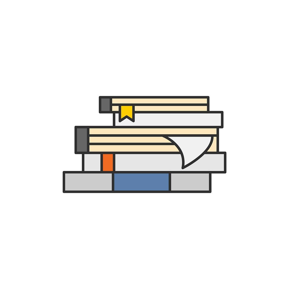 Illustration of a book stack
