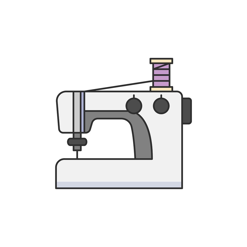 Sewing machine illustration