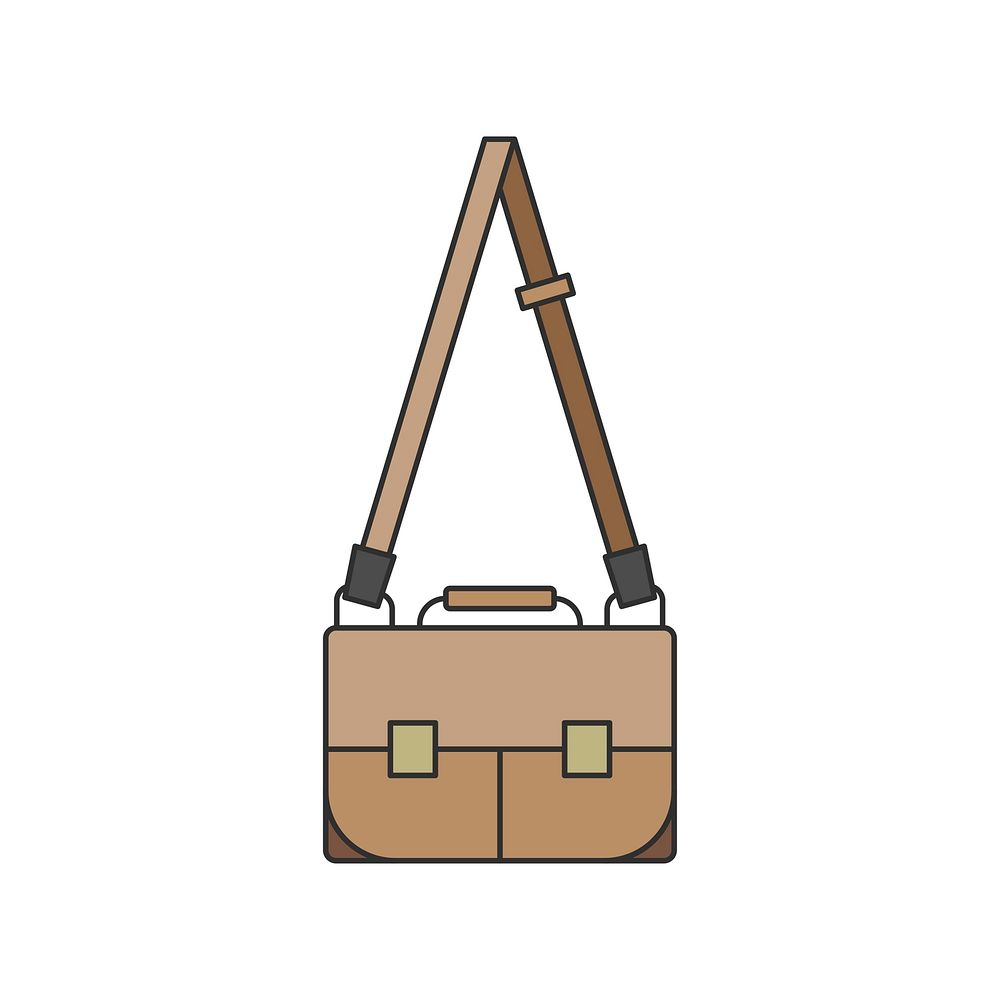 Illustration of a messenger bag