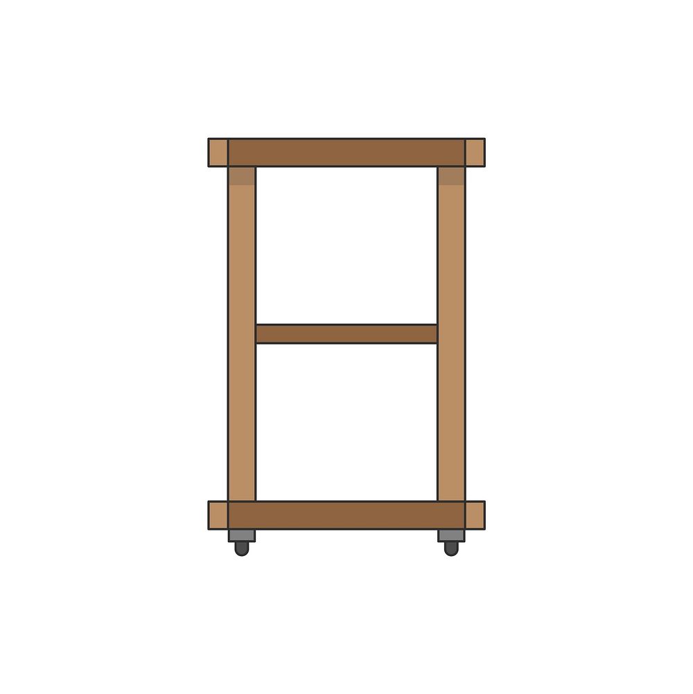 Illustration of a kitchen trolley