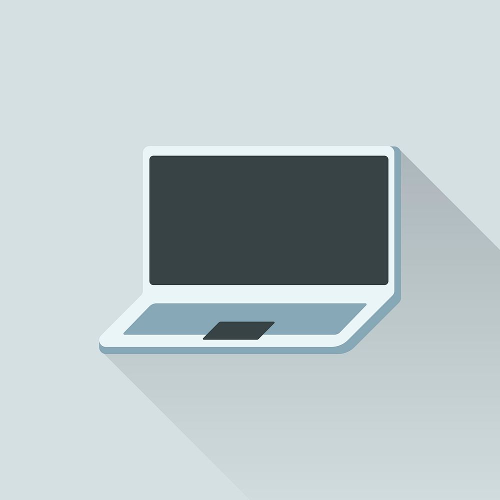 Illustration of computer laptop isolated