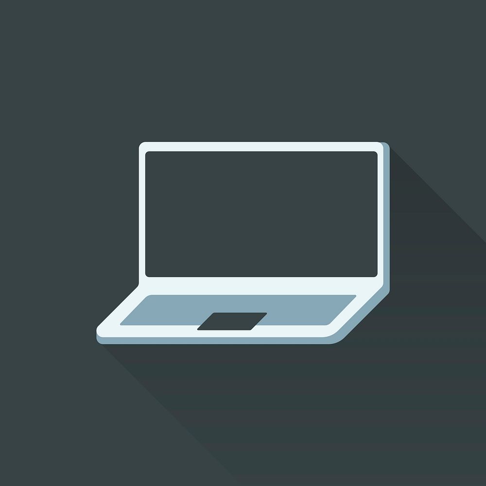 Illustration of computer laptop isolated