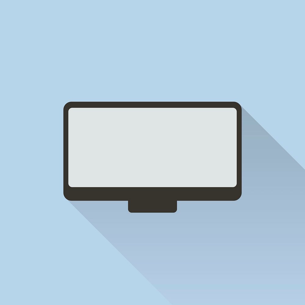 Illustration of computer screen isolated