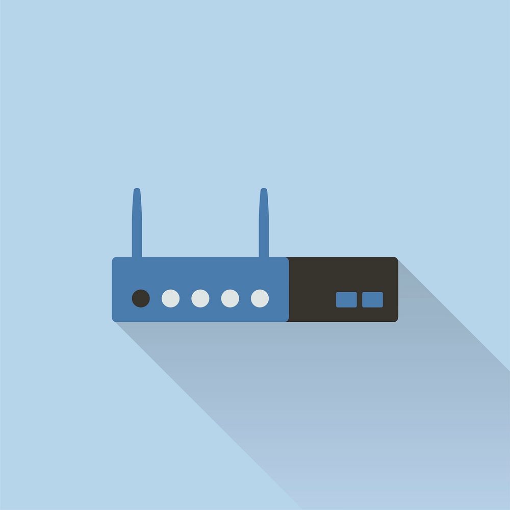 Illustration of wifi router icon