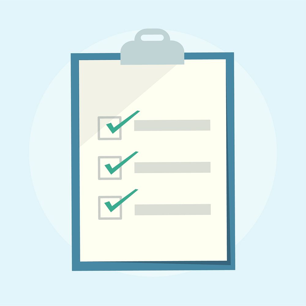 Illustration of a checklist clipboard
