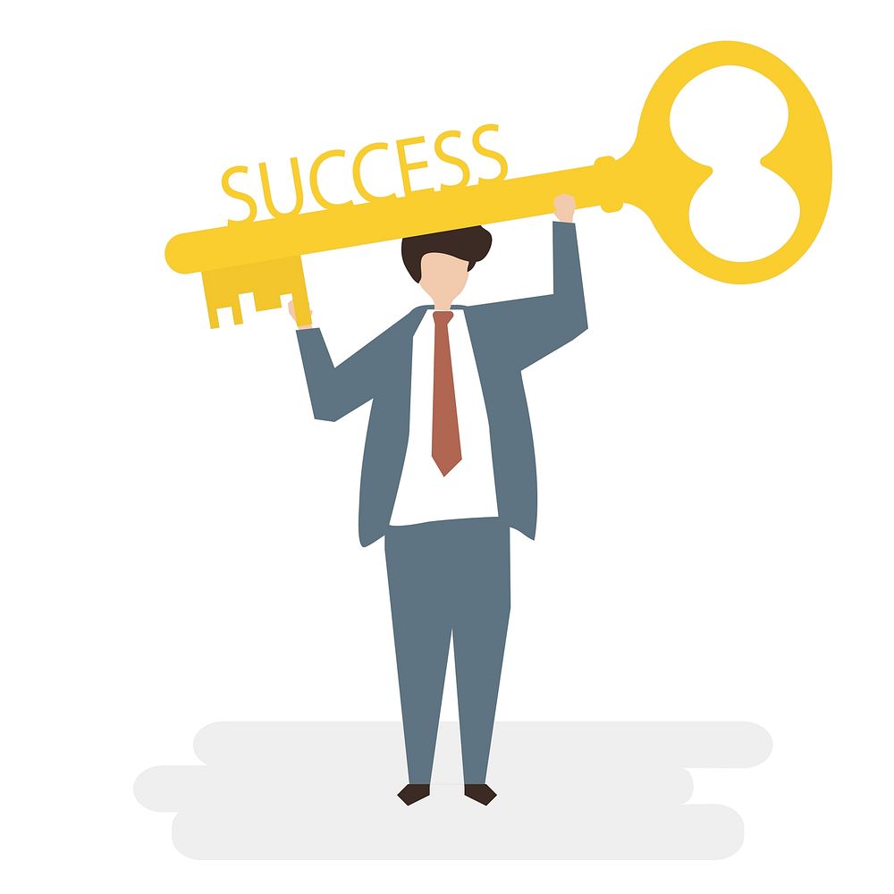Illustration of people avatar success business  concept