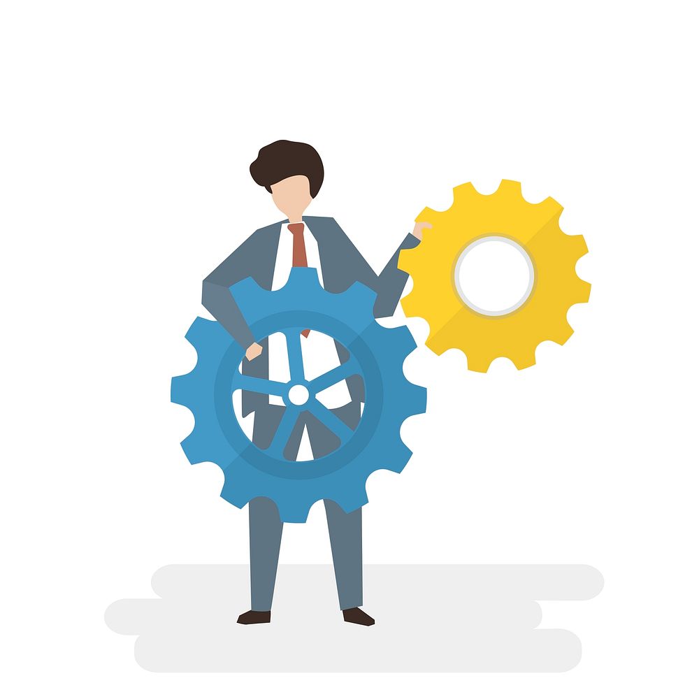 Illustration of people avatar business teamwork concept