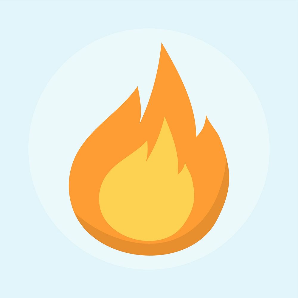 Illustration of a burning fire