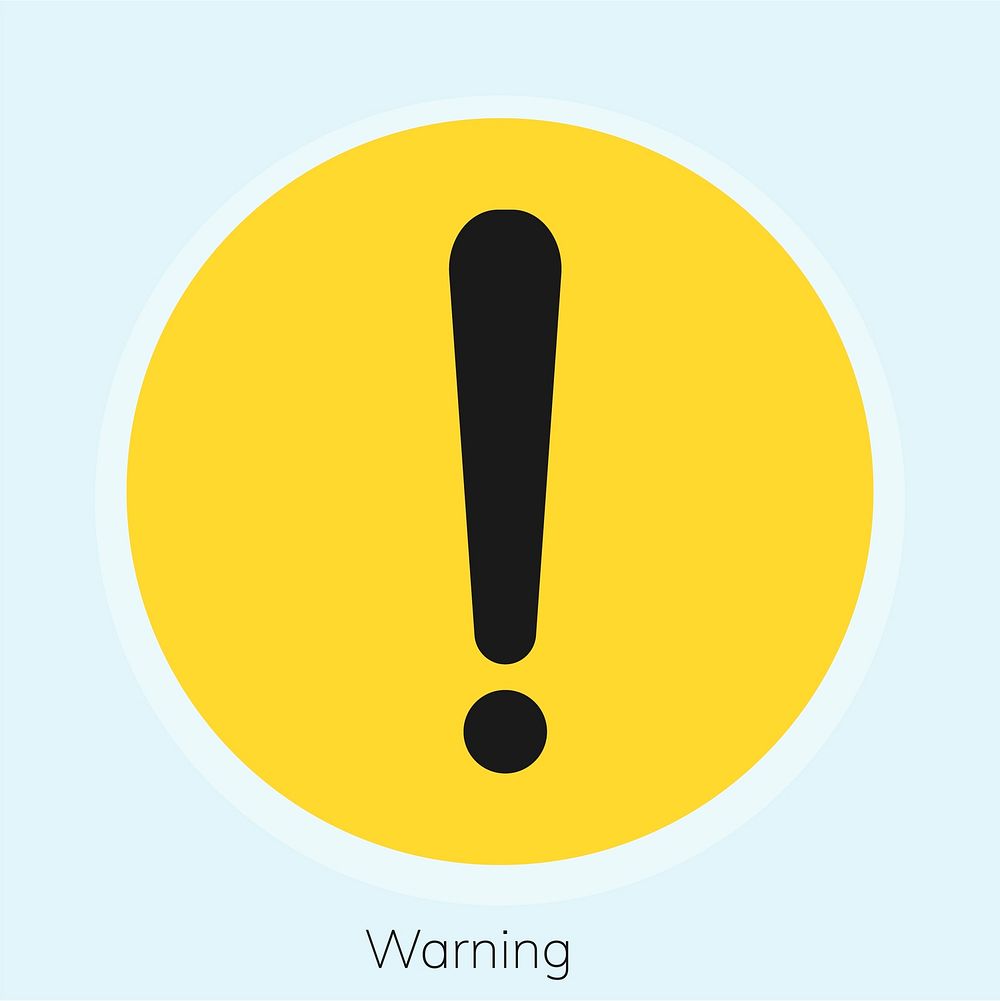 Illustration of warning exclamation mark sign