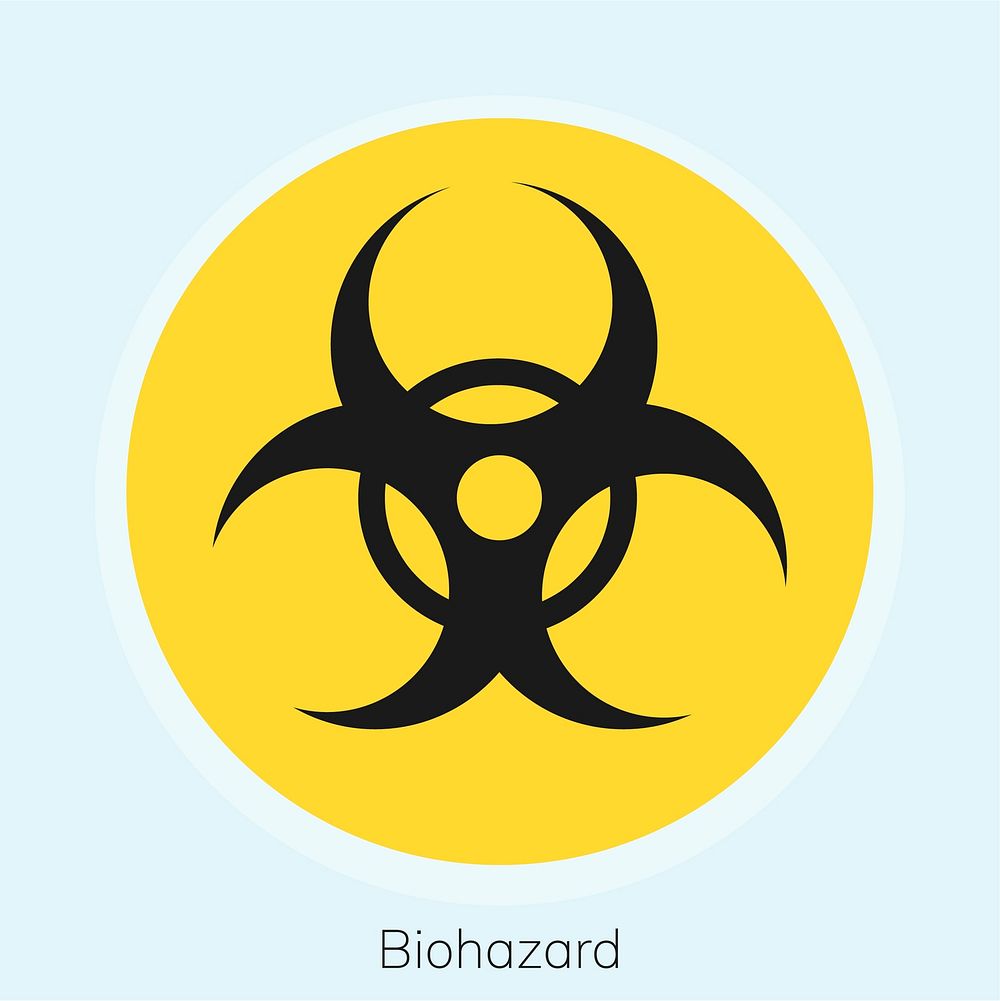 Illustration of biohazard warning sign