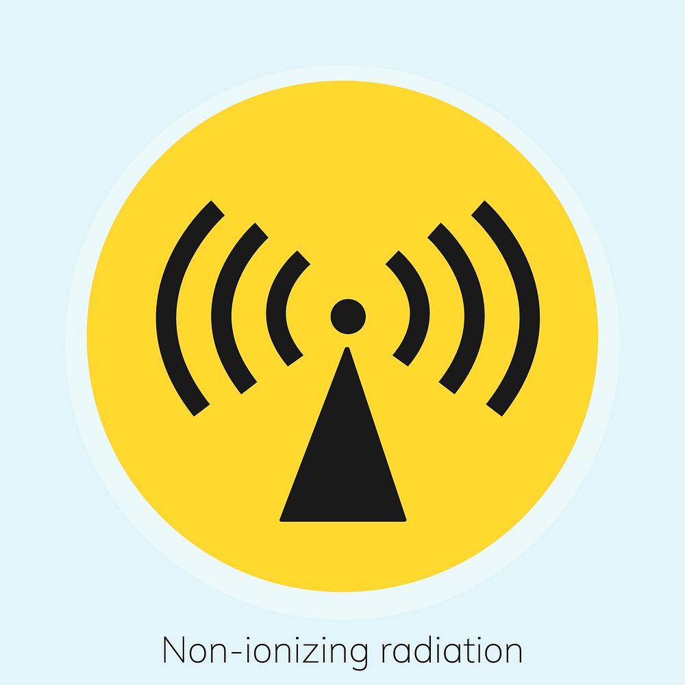 Illustration of Non-ionizing radiation warning sign