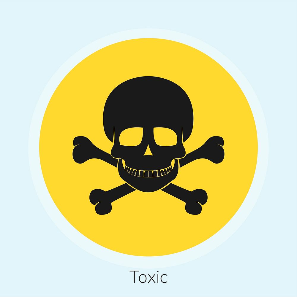 Illustration of toxicity warning sign