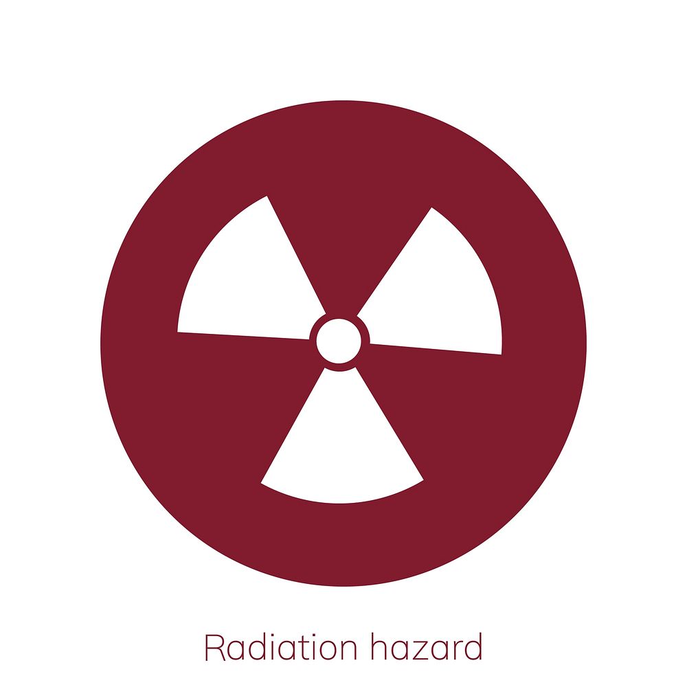 Illustration of radioactivity caution sign