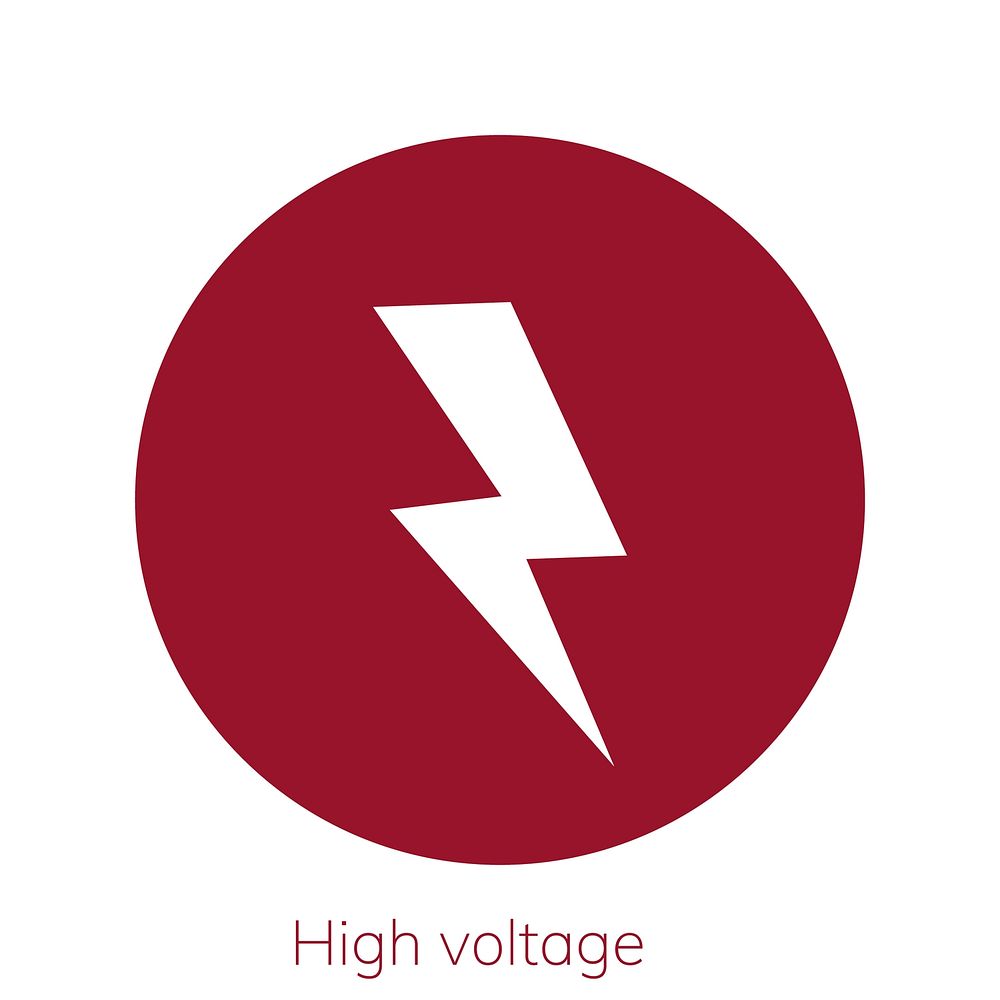 Illustration of high voltage warning sign