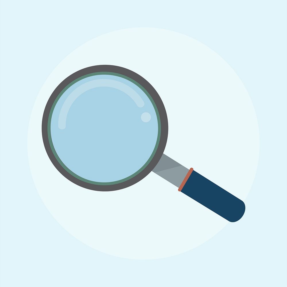 Illustration of magnifying glass icon