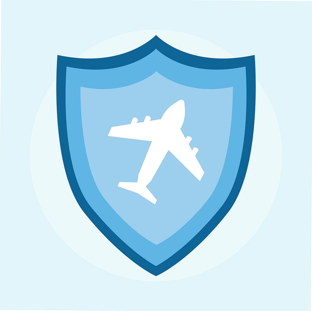 Illustration of a travel insurance icon