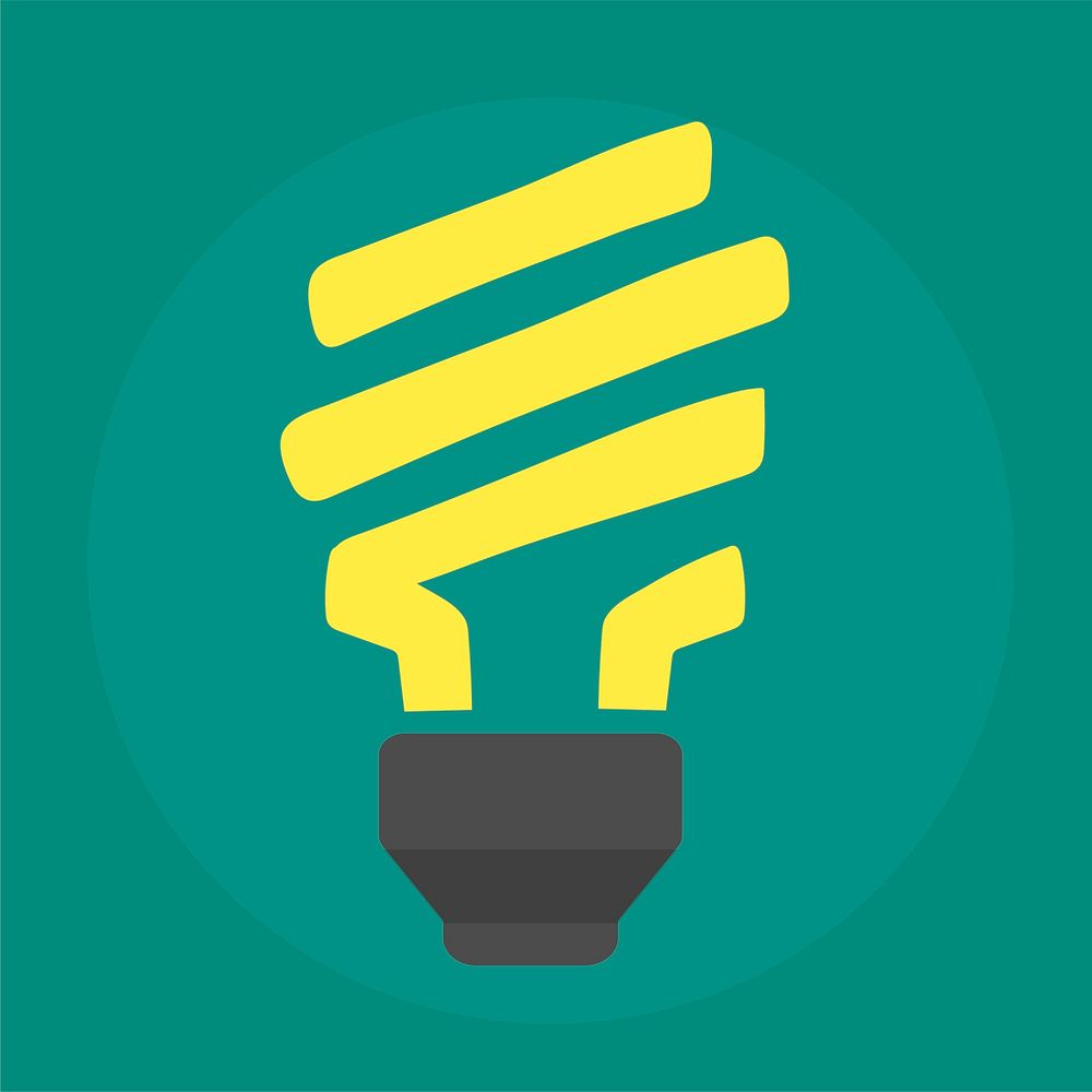 Green energy and electricty saving light bulb