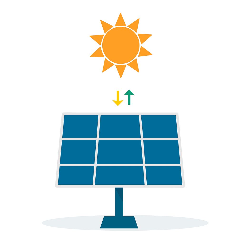 Solar power alternative energy illustration