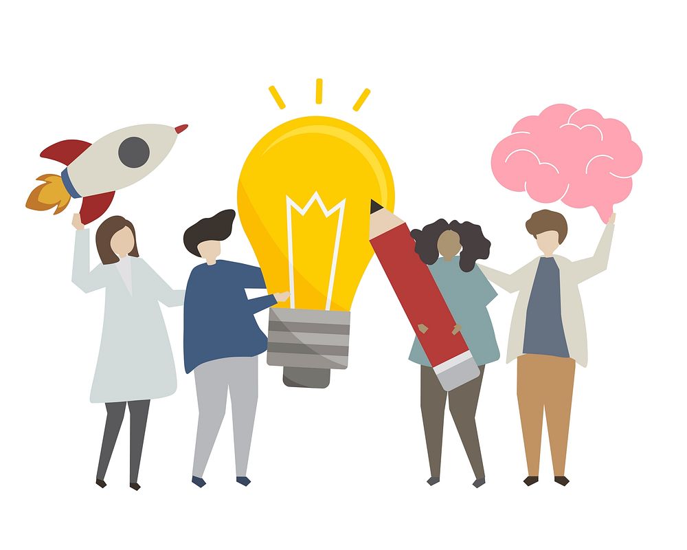 Creative business idea concept illustration