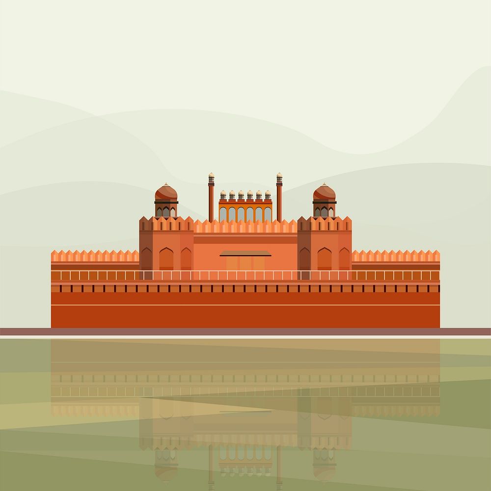 Illustration of The Red Fort