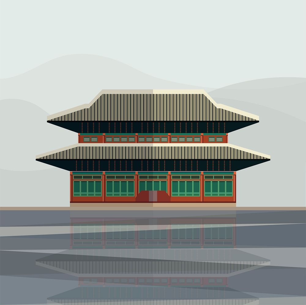 Illustration of Gyeongbokgung Palace