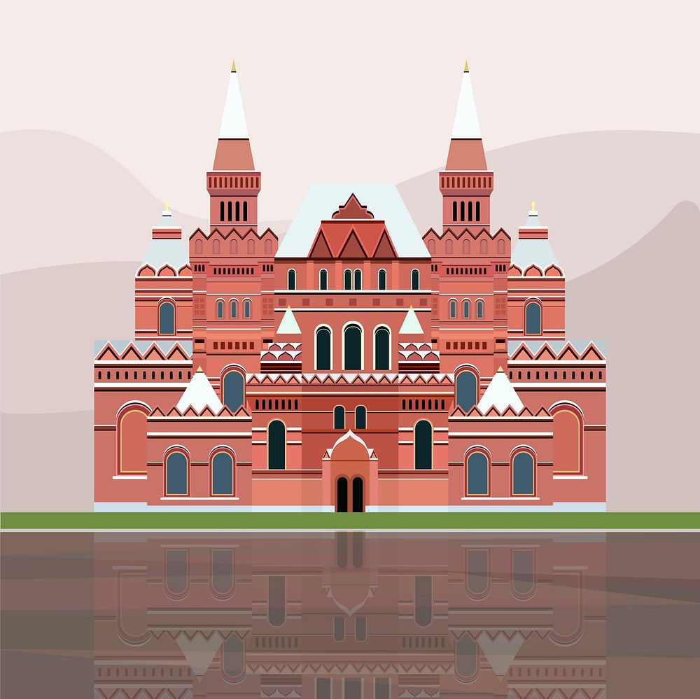 Illustration of The State Historical Museum of Russia
