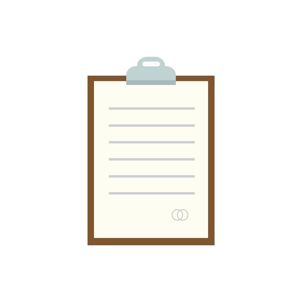 Checklist on clipboard graphic illustration
