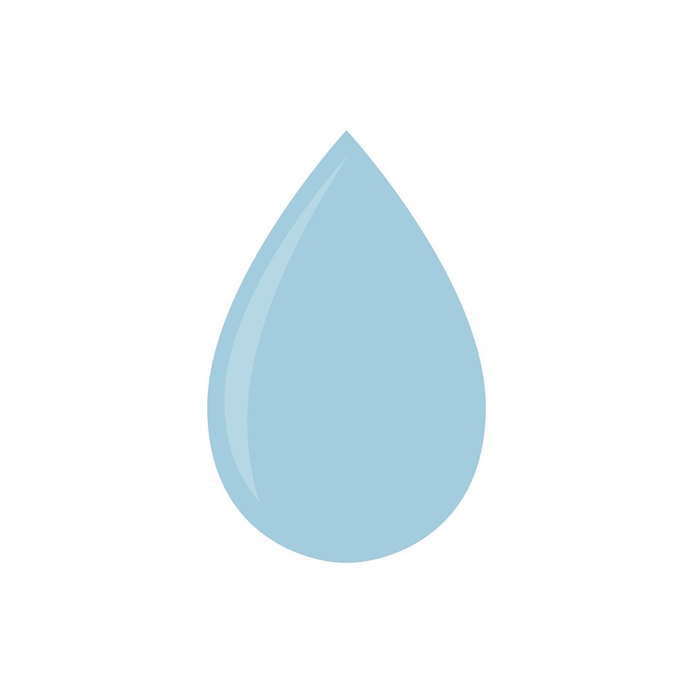 Water drop icon graphic illustration
