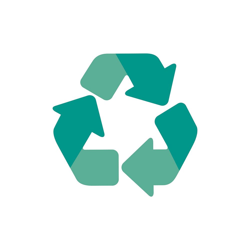 Green triangular recycle icon graphic illustration